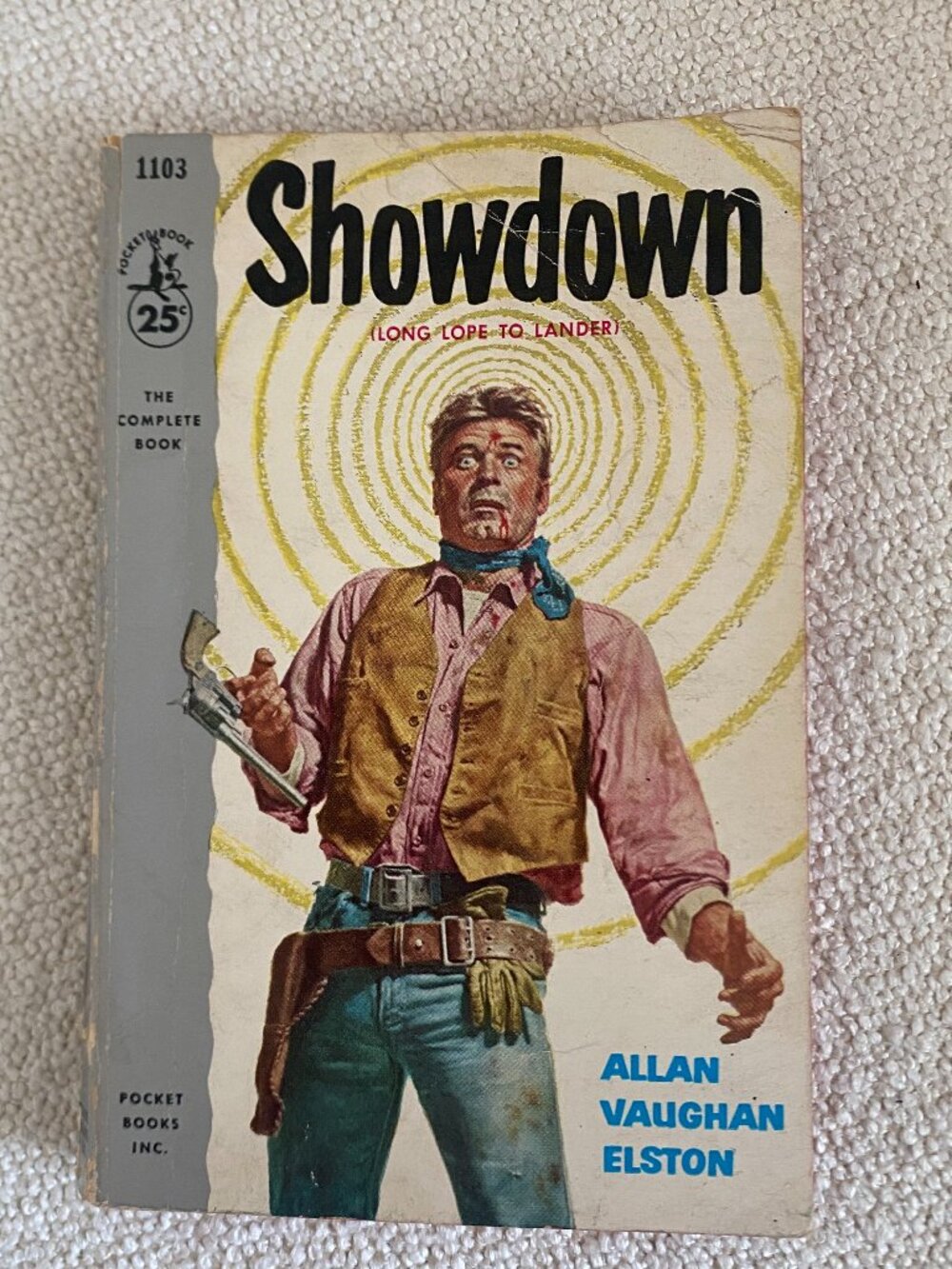 Showdown By Allan Vaughan Elston 1956 Pocket Book Paperback Western